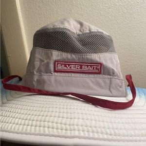Silver bait bucket fishing hat